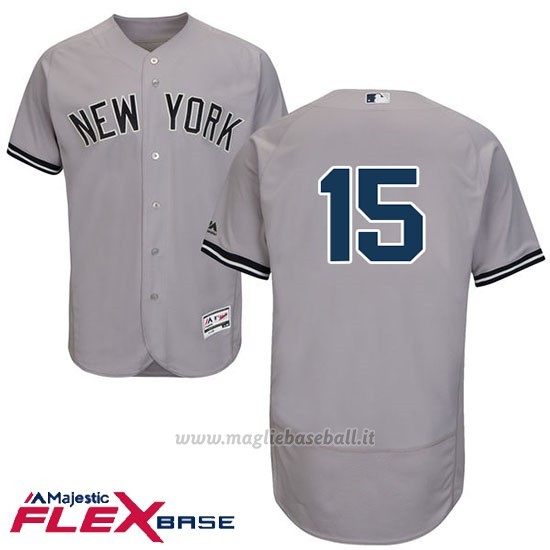 Maglia Baseball Uomo New York Yankees Thurman Munson Grigio Flex Base Autentico Collezione